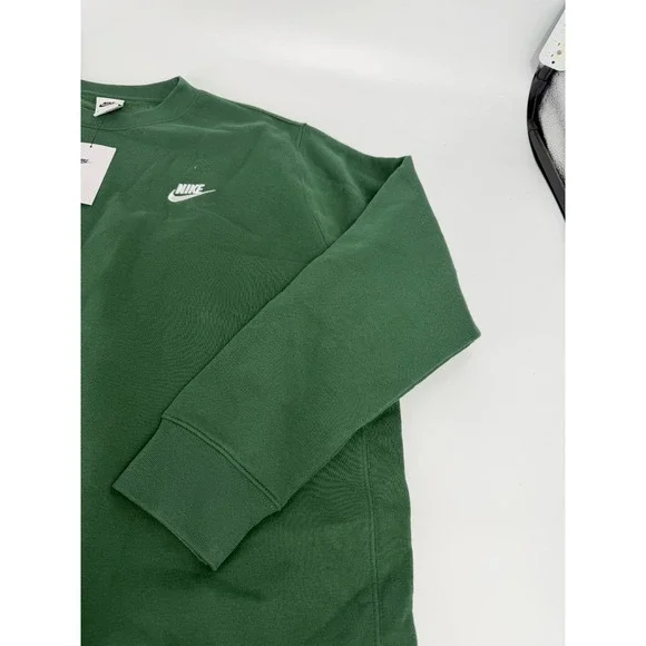Nike Sportswear Club Fleece Sweatshirt Crewneck Fir Green Men's Sz XS BV2662-323